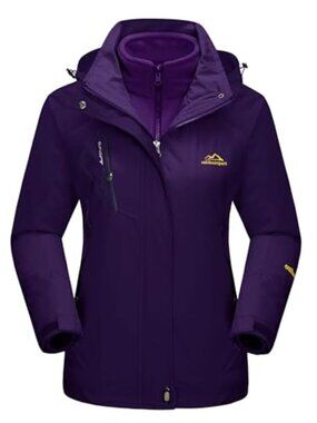 🆕 Women's Winter Coats Waterproof 3 in 1 Snow Ski Coats Warm Fleece Jackets